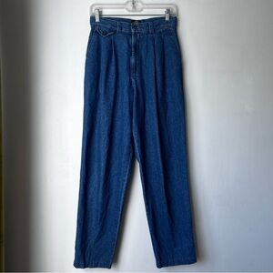 Vintage 90s Lee Casuals Denim Trouser Style Tapered Leg Jeans 8 Petite